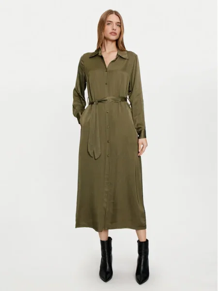 Haveone Rochie tip cămașă verde