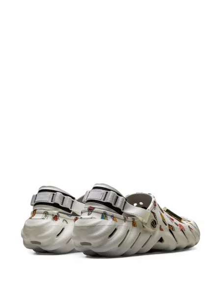 Papuci tip mules Crocs alb