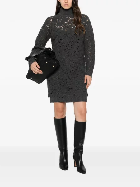 Rochie midi Ermanno Firenze tricotate gri