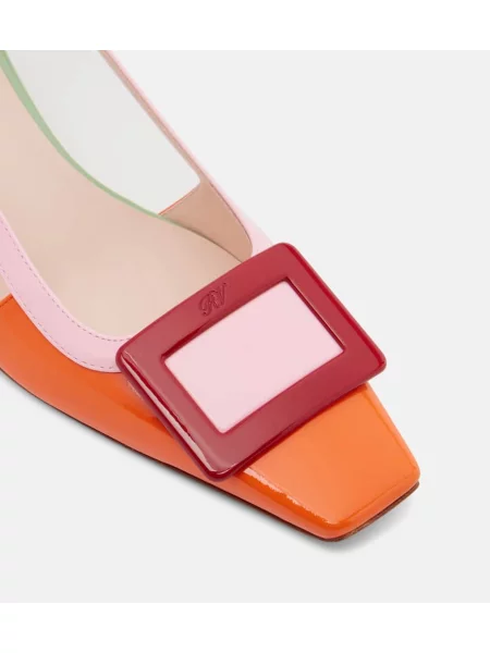 Pantofi cu toc Roger Vivier din piele slingback