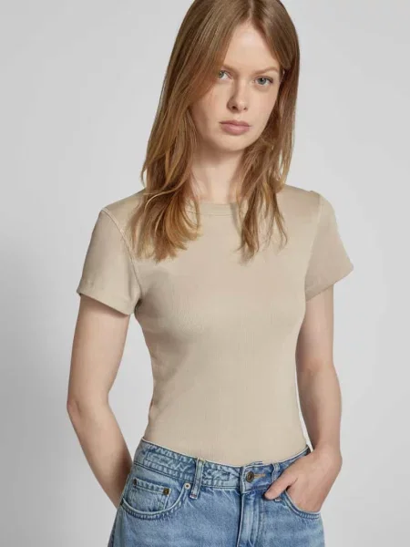 T-shirt o kroju slim fit z okrągłym dekoltem model ‘KOALE’ Drykorn