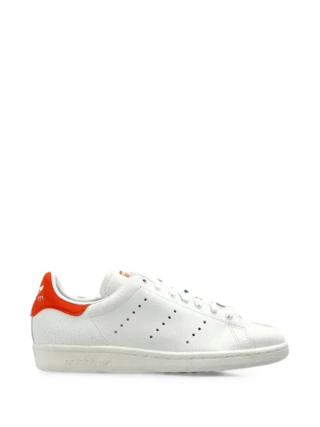 Pulover Adidas cu dungi cu broderie din satin alb
