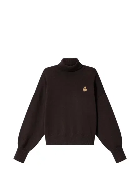 Pulover Marant Etoile cu broderie maro