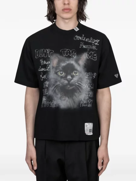 Tricou grafic Maison Mihara Yasuhiro cu imagine negru