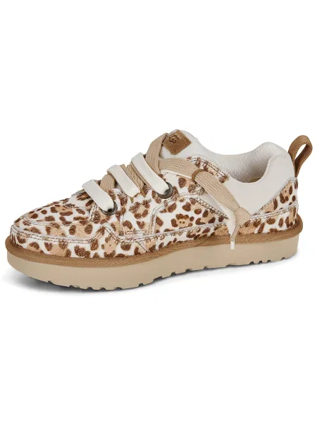 Pantofi Ugg din piele cu model leopard bej