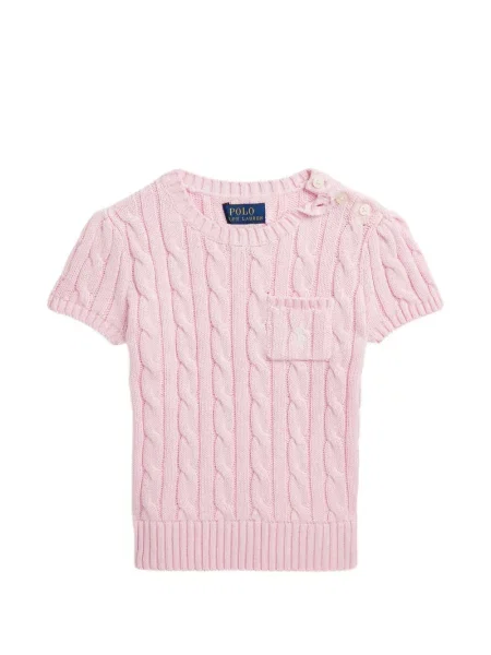 Sweter dziecięcy Polo Ralph Lauren różowy