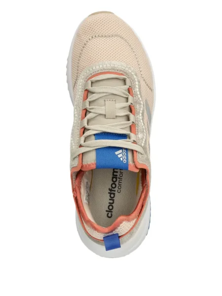 Sneakerși Adidas Cloudfoam alergare cu dungi cu platformă verde