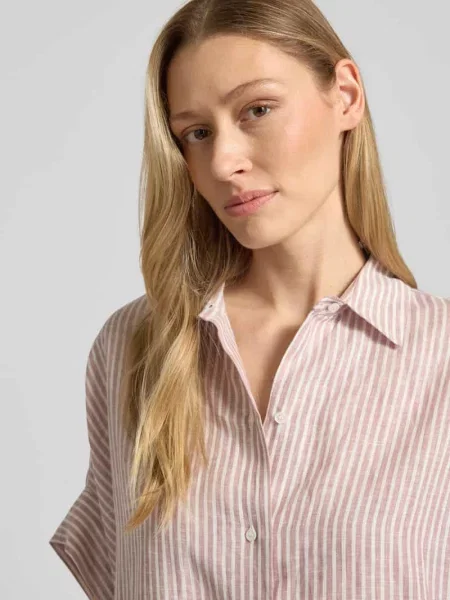 Bluzka lniana o kroju oversized z krótkim rękawem model VERVE' Weekend Max Mara
