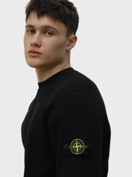 Свитшот Stone Island с камнями черный