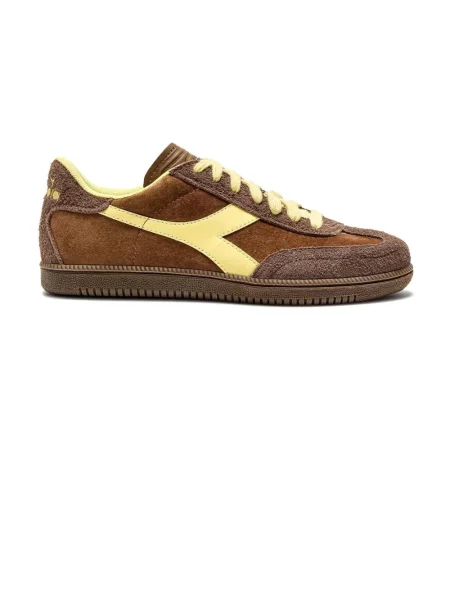 Sneakersy Diadora skórzane brązowe