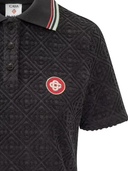 Polo Casablanca din jacard negru