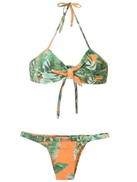 Bikini Amir Slama cu model floral cu imagine verde