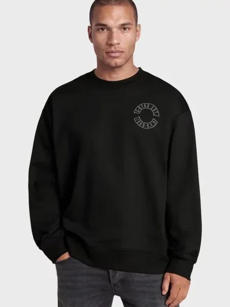Свитшот G-star Raw с аппликацией черный