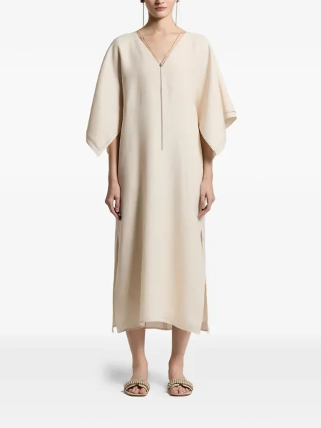 Sukienka midi Peserico z dekoltem w serek do kolan garniturowa