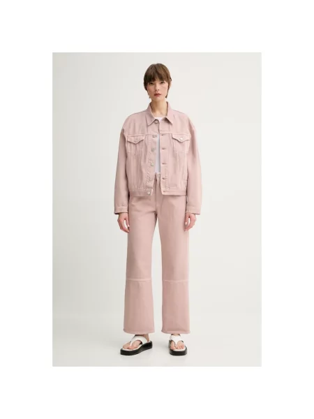 Won Hundred jeansy high waist różowe