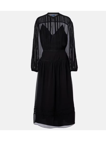 Rochie midi Polo Ralph Lauren din dantelă până la genunchi de costum negru