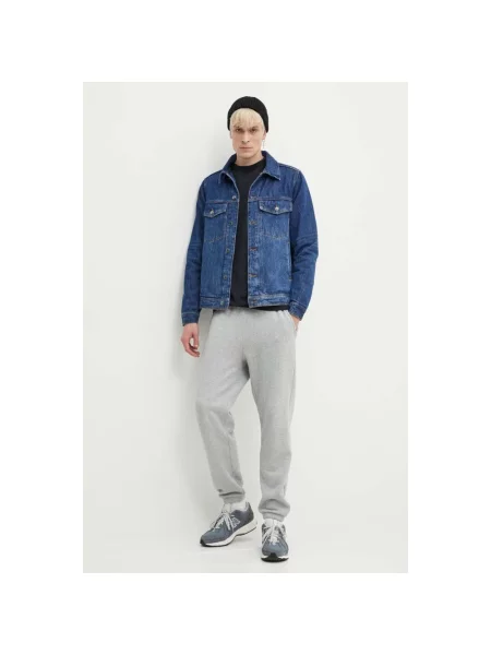 Wood Wood kurtka jeansowa Ivan Denim przejściowa niebieski