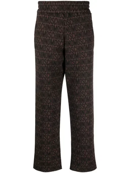 Pantaloni Moschino din jacard cu autograf