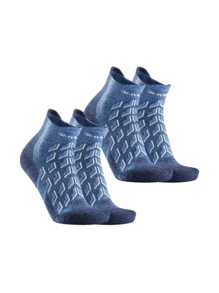 Skarpety trekkingowe kobieta Therm-ic Trekking Cool Ankle Lady zestaw 2 par niebieskie
