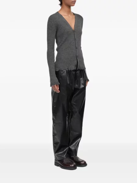 Жилетка Mm6 Maison Margiela с протрити краища сиво