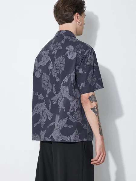 Сорочка Neil Barrett Boxy Bold Flowers Print Short Sleeve Shirt regular сірий