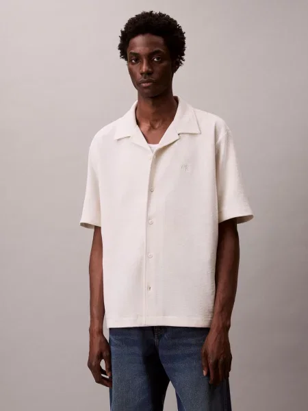 Calvin Klein Jeans koszulka polo Mężczyźni S biały