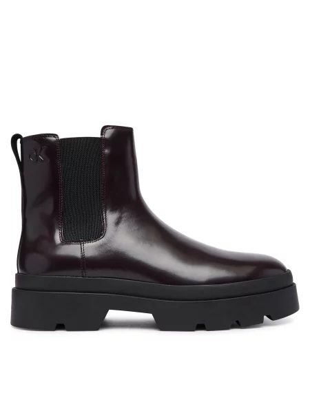 Ghete Jodhpur Calvin Klein Lugged Chelsea Boot Matt Lth închis maro