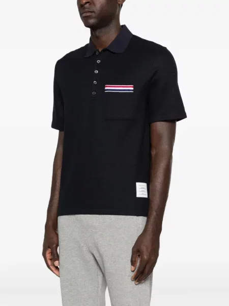 Polo Thom Browne scurt albastru