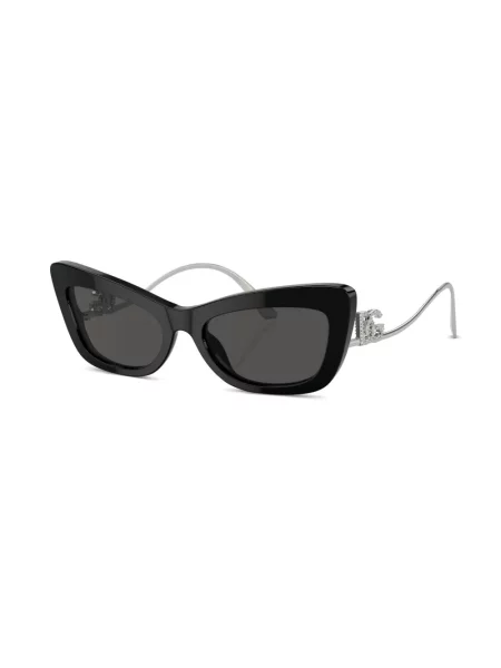 Saulės akiniai Dolce & Gabbana Eyewear su kristalais sidabrinė