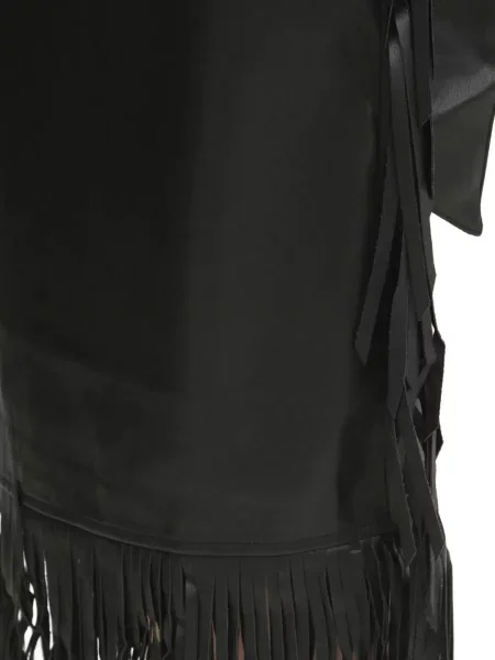 Fustă Never Fully Dressed cu franjuri negru