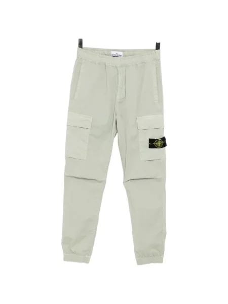 Pantaloni Stone Island cu strasuri verde