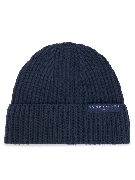 Tommy Jeans Căciulă Tjm Linear Logo Beanie Bleumarin