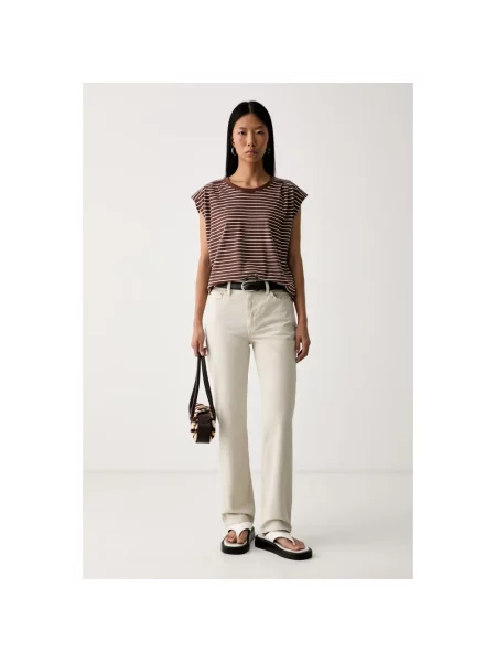 Jeansy o kroju slim fit z mieszanki bawełny model RIBCAGE' Levi's® 300 beżowe