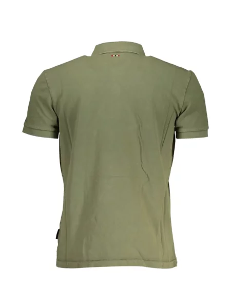 Tricou polo Napapijri cu imagine verde