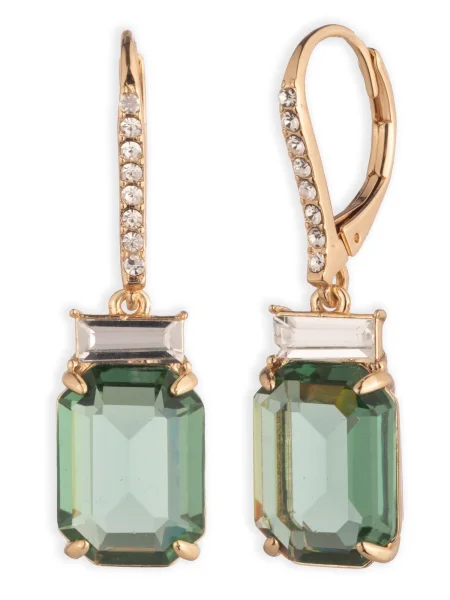 Lauren Ralph Lauren Cercei auriu transparent verde