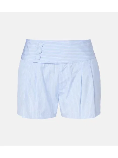 Szorty Frame w paski popelinowe niebieskie