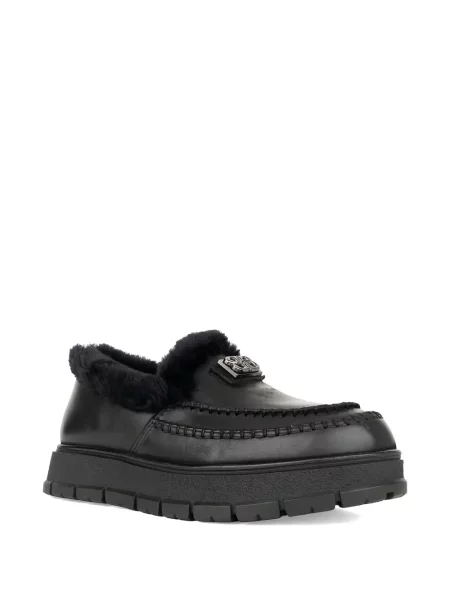 Pantofi loafer Linda Baumann cu blană negru