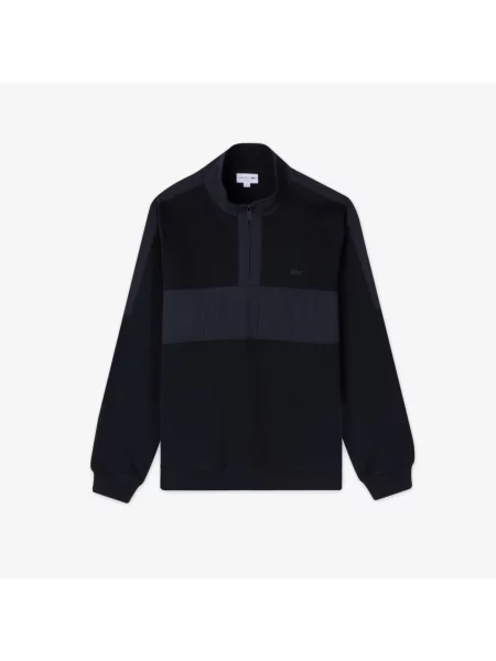 Lacoste Bluza Half Zip Classic Fit czarna