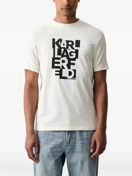 Tricou Karl Lagerfeld cu imagine alb