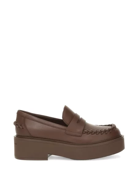 Pantofi loafer Gianvito Rossi țesuți maro