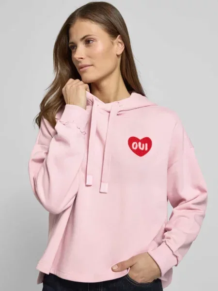 Bluza z kapturem Oui różowa
