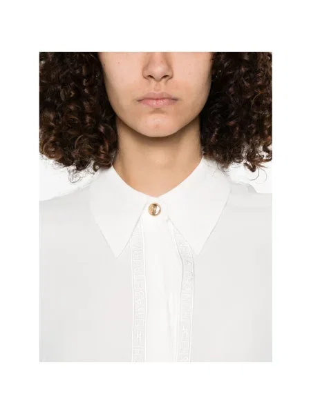 Koszula Elisabetta Franchi z długim rękawem biała