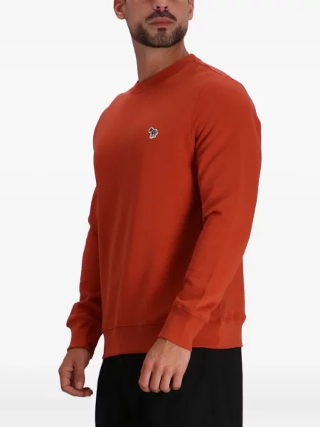 Hanorac crewneck Paul Smith din jerseu portocaliu
