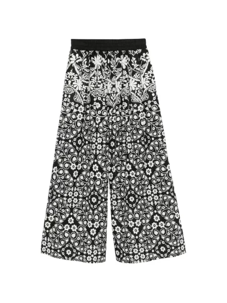 Virágos palazzo nadrág Weekend Max Mara nyomtatás fekete
