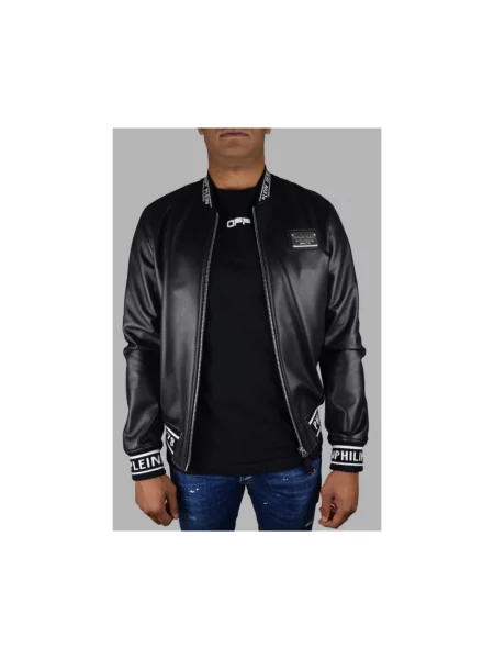 Kurtka skórzana Philipp Plein czarna
