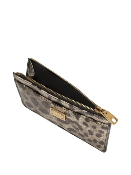 Portofel Dolce & Gabbana cu imagine cu model leopard maro