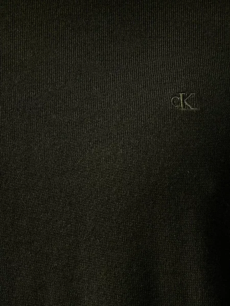 Calvin Klein Gyapjú kötött pulóver zöld