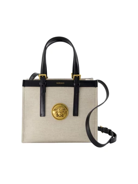Shopperka Versace płócienna beżowa