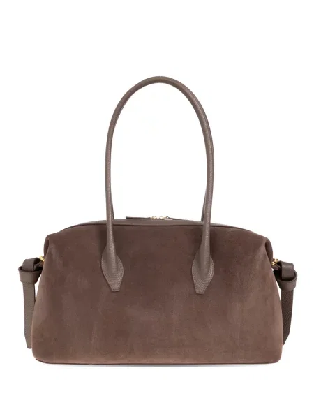 Geantă shopper Yuzefi din piele de căprioară maro