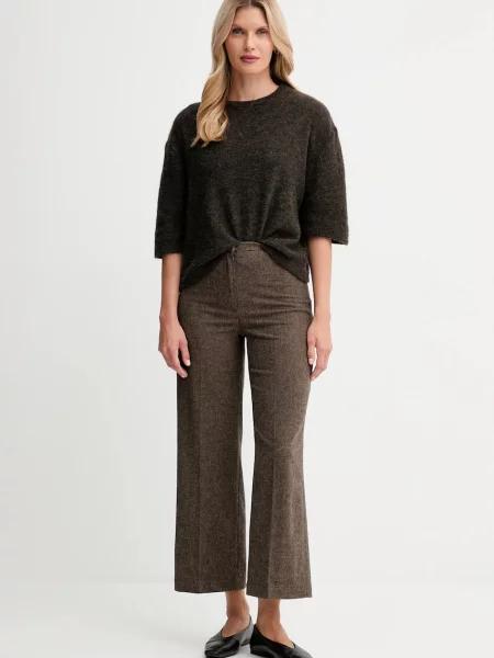 Светр з додаванням вовни альпаки Sessun коричневий